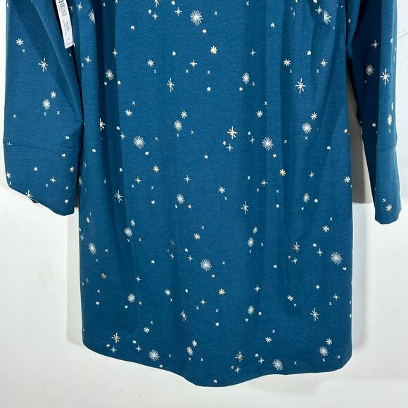 SOMA‎ Embraceable Sleepshirt Into the Night Blue Womans Medium NWT - Picture 8 of 9